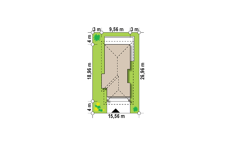 Projekt domu parterowego Z363 - Usytuowanie