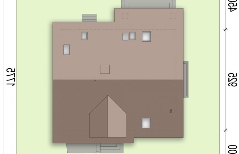 Projekt domu jednorodzinnego Bakalia 4 - Usytuowanie - wersja lustrzana