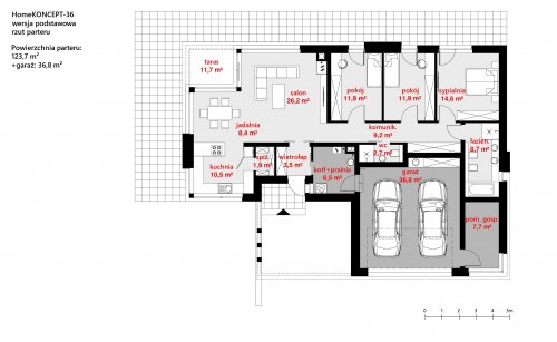 Rzut projektu Homekoncept 36