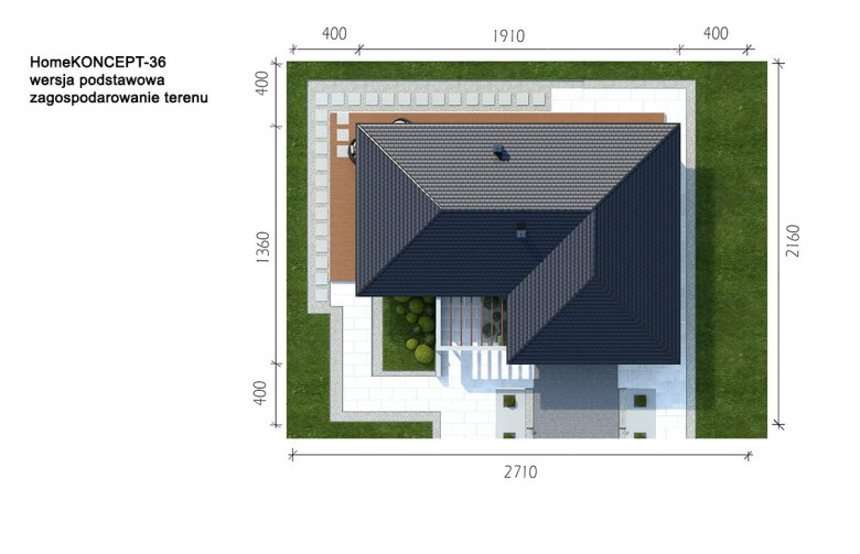 Projekt domu parterowego Homekoncept 36 - Usytuowanie