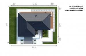 Usytuowanie budynku Homekoncept 36 w wersji lustrzanej