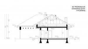 Przekrój projektu Homekoncept 36 w wersji lustrzanej