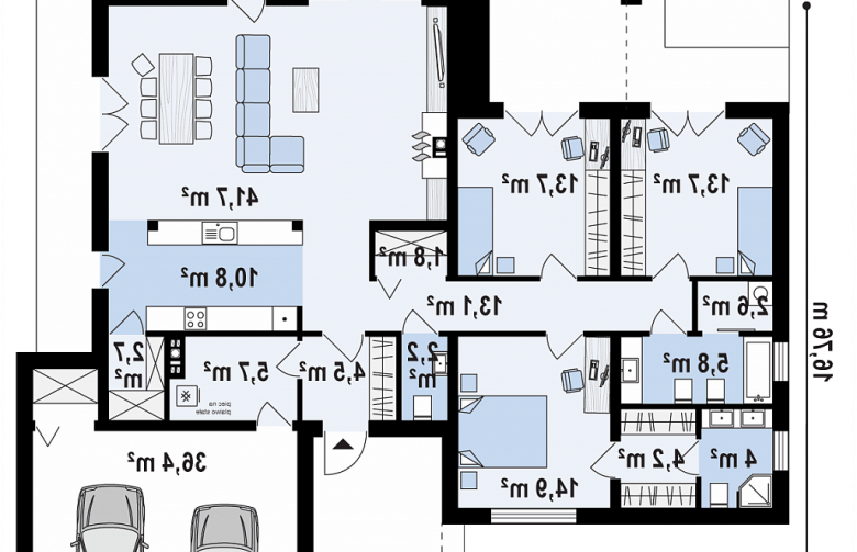 Projekt domu z poddaszem Zx78 - 