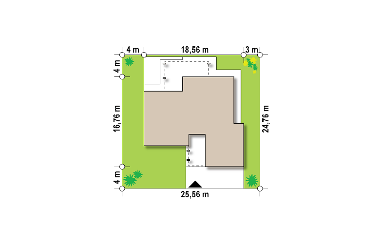 Projekt domu z poddaszem Zx78 - Usytuowanie