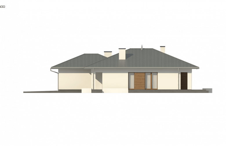 Projekt domu jednorodzinnego Z367 - elewacja 1
