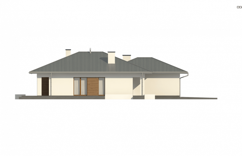 Projekt domu jednorodzinnego Z367 - elewacja 1
