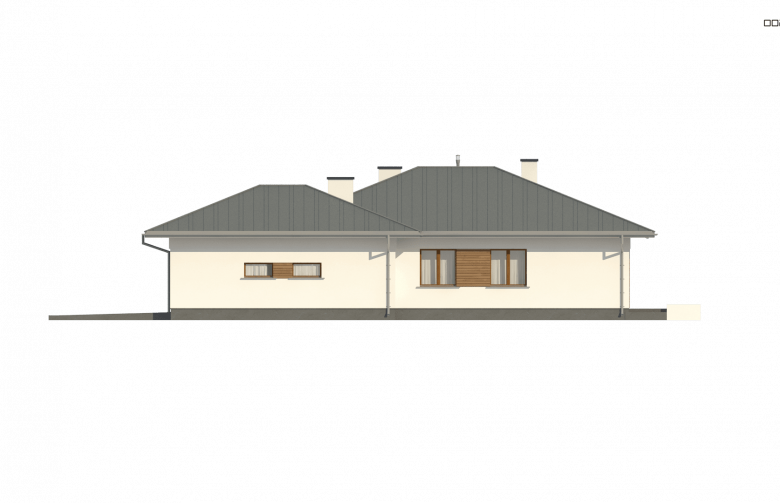 Projekt domu jednorodzinnego Z367 - elewacja 3