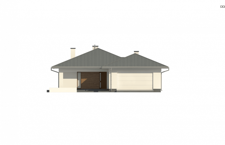 Projekt domu jednorodzinnego Z367 - elewacja 4