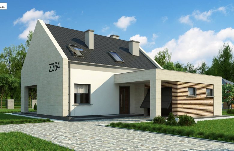 Projekt domu z poddaszem Z364