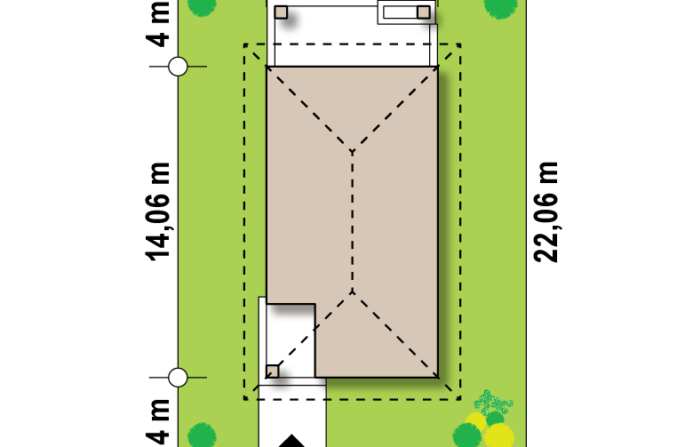 Projekt domu parterowego Z355 - Usytuowanie