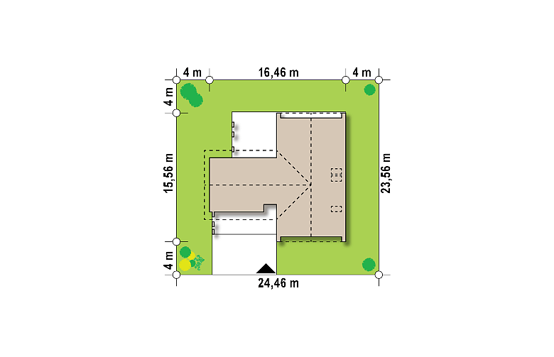 Projekt domu z poddaszem Z357 - Usytuowanie