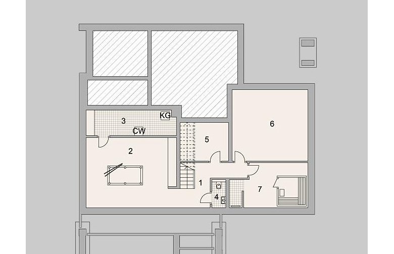 Projekt domu jednorodzinnego LK&1255 - piwnica