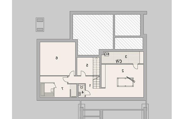 Projekt domu jednorodzinnego LK&1255 - piwnica