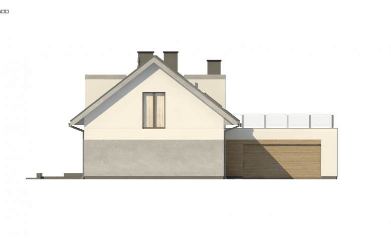 Projekt domu jednorodzinnego Z358 - elewacja 2