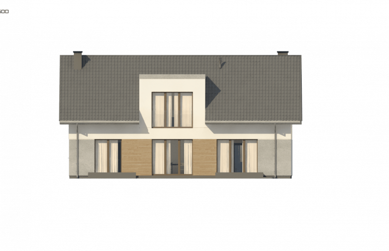 Projekt domu jednorodzinnego Z358 - elewacja 4
