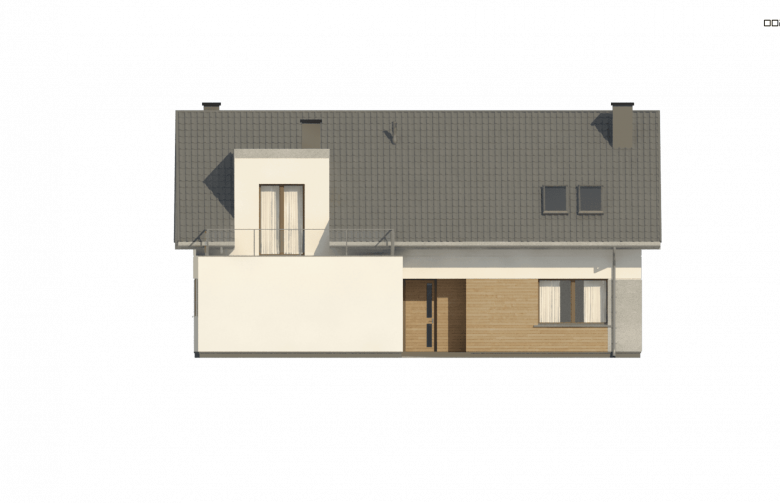 Projekt domu jednorodzinnego Z358 - elewacja 1