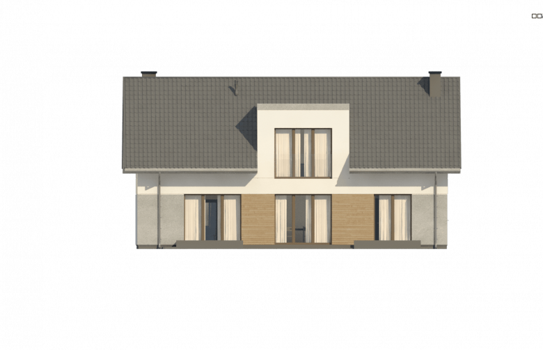 Projekt domu jednorodzinnego Z358 - elewacja 4