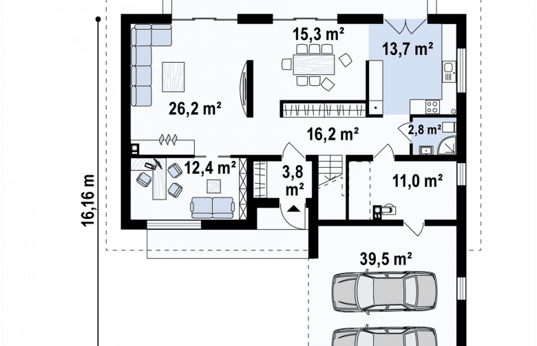 Projekt domu jednorodzinnego Z358 - 