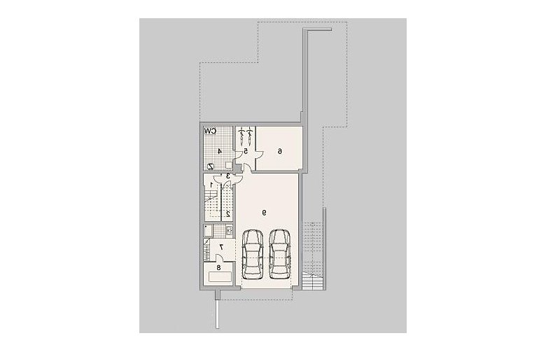 Projekt domu z poddaszem LK&1245 - piwnica