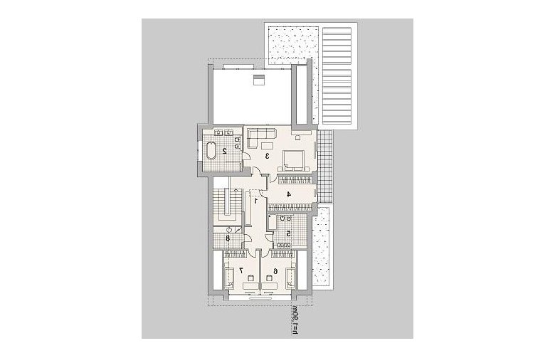 Projekt domu z poddaszem LK&1245 - poddasze