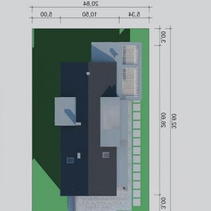 Usytuowanie budynku LK&1245 w wersji lustrzanej