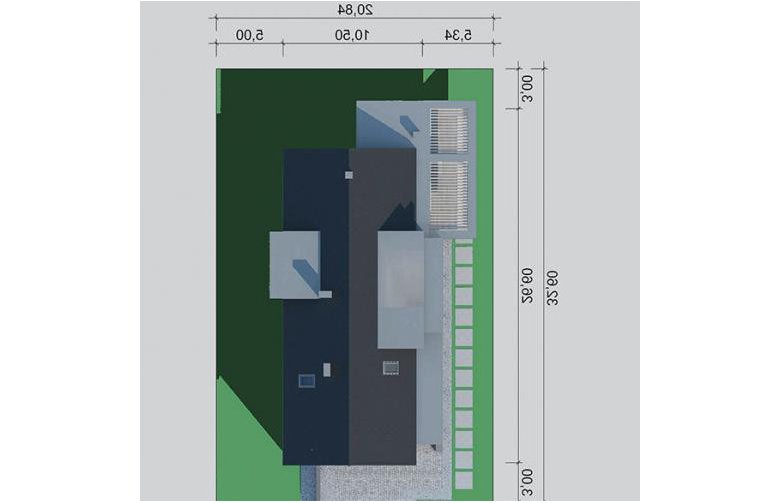 Projekt domu z poddaszem LK&1245 - Usytuowanie - wersja lustrzana