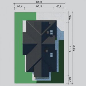 Usytuowanie budynku LK&1244 w wersji lustrzanej