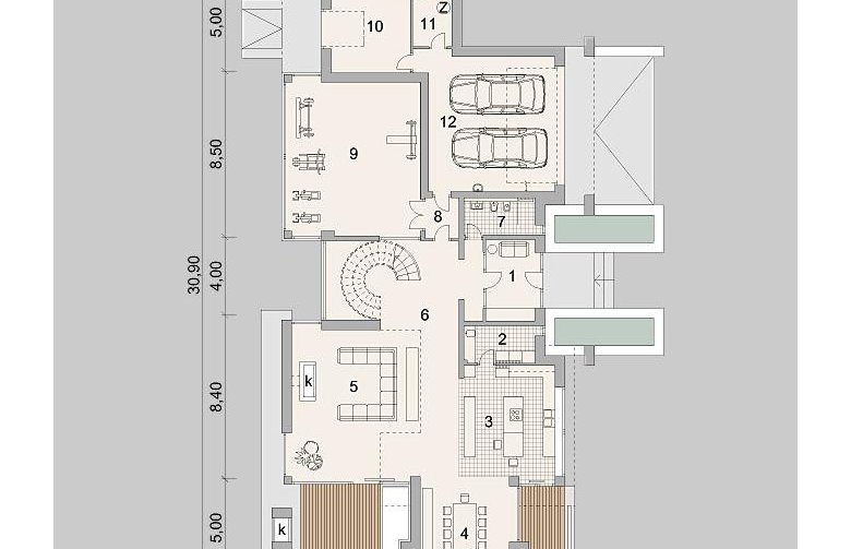 Projekt domu z poddaszem LK&1235 - 