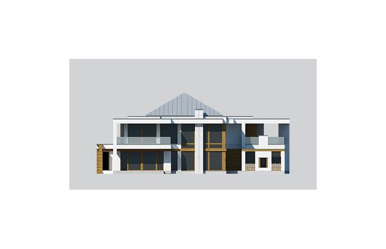 Projekt domu piętrowego LK&1231 - elewacja 3