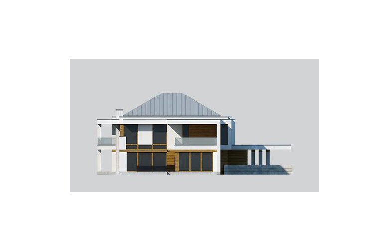 Projekt domu piętrowego LK&1231 - elewacja 4