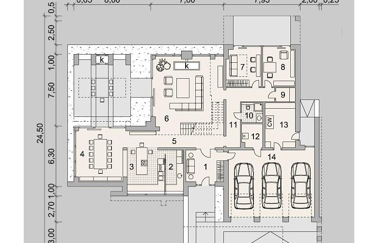 Projekt domu piętrowego LK&1231 - 