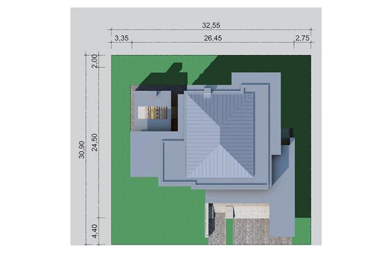 Projekt domu piętrowego LK&1231 - Usytuowanie