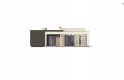 Projekt domu parterowego Zx77 D - elewacja 1