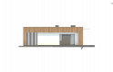 Projekt domu z bala Zx76 D - elewacja 4