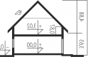 Projekt domu wolnostojącego Logan - przekrój 1