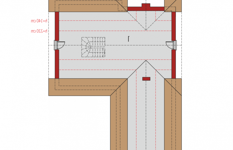 Projekt domu parterowego Simon (mały) G2 - poddasze