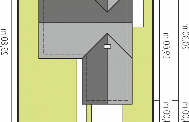 Projekt domu parterowego Simon (mały) G2 - Usytuowanie - wersja lustrzana