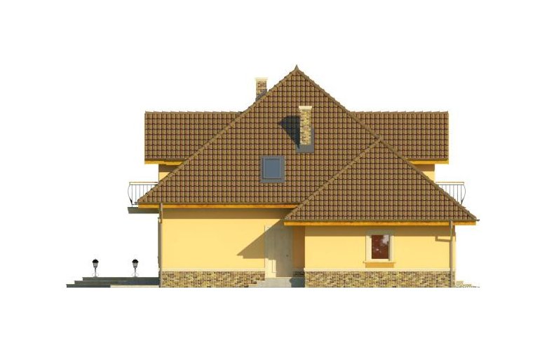 Projekt domu jednorodzinnego MERITUM 3 - elewacja 1
