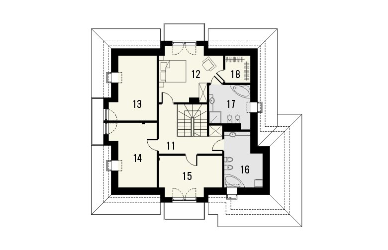 Projekt domu jednorodzinnego MERITUM 3 - 