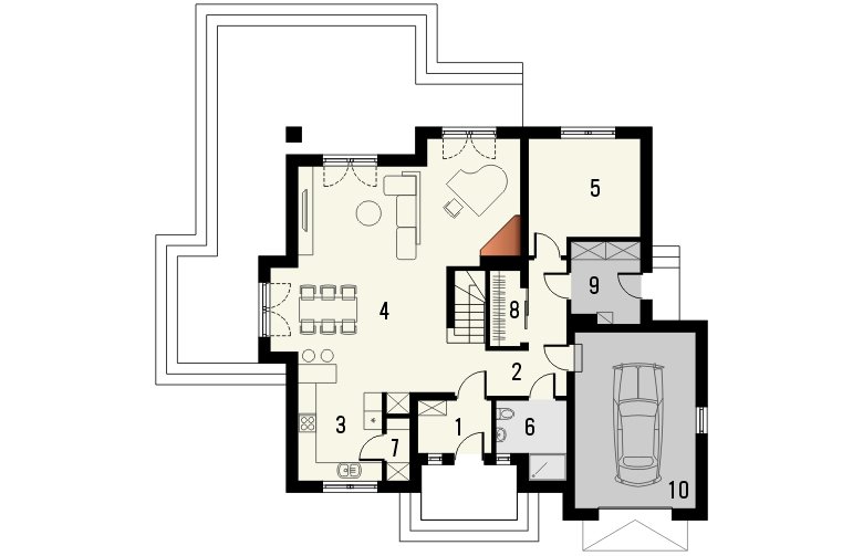 Projekt domu jednorodzinnego MERITUM 3 - 