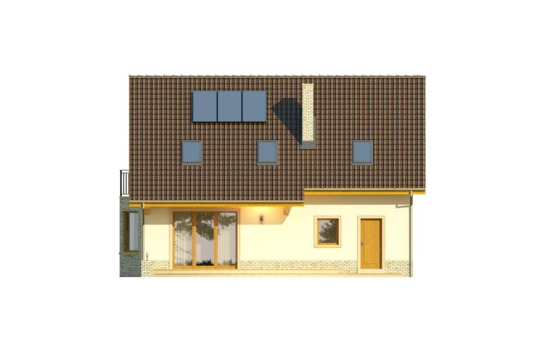 Projekt domu z poddaszem WICHER 2 - elewacja 2