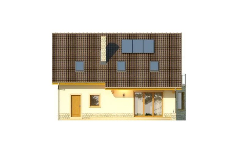 Projekt domu z poddaszem WICHER 2 - elewacja 2