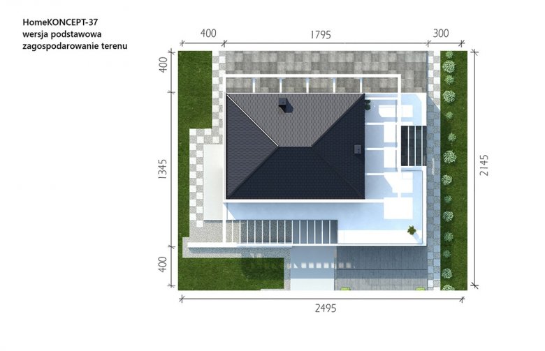 Projekt domu wolnostojącego HomeKONCEPT 37 - Usytuowanie