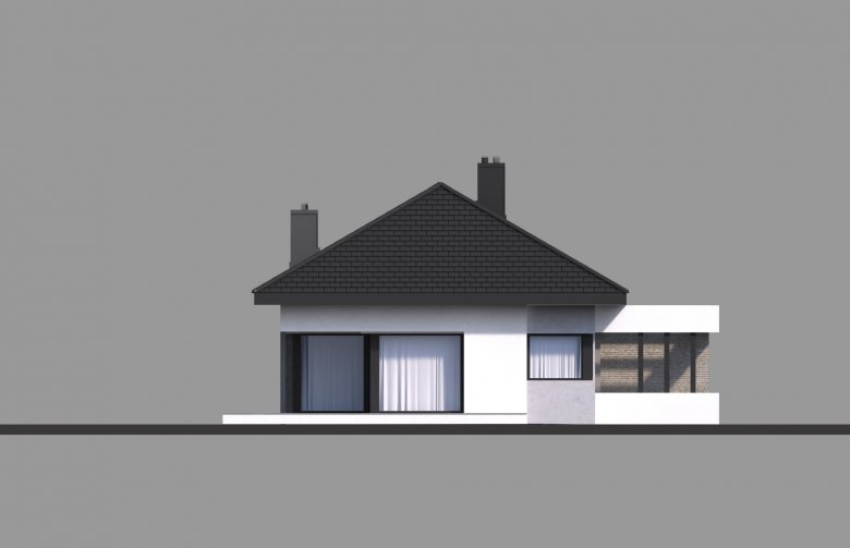 Projekt domu parterowego HomeKONCEPT 38 - elewacja 1