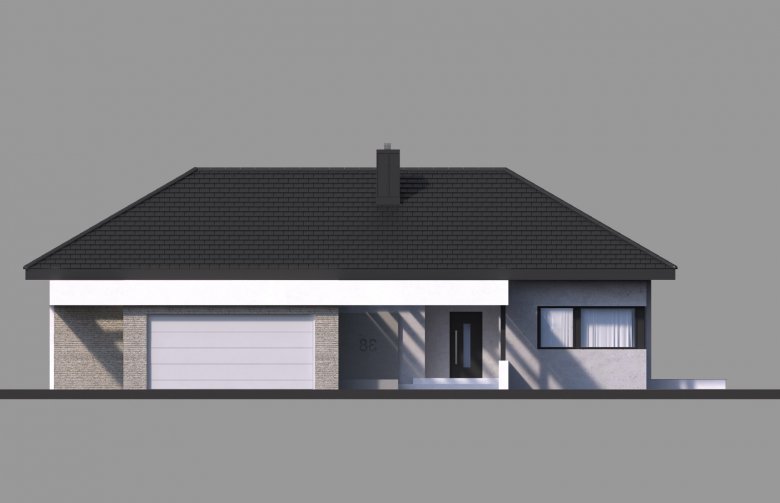 Projekt domu parterowego HomeKONCEPT 38 - elewacja 3