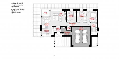 Rzut projektu HomeKONCEPT 38