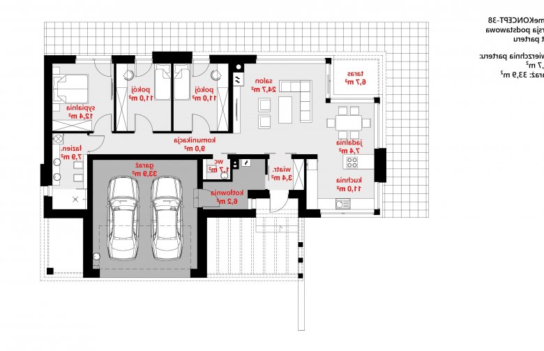 Projekt domu parterowego HomeKONCEPT 38 - 