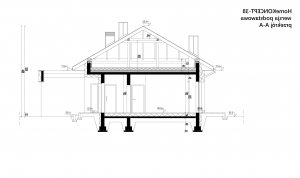 Przekrój projektu HomeKONCEPT 38 w wersji lustrzanej
