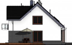 Elewacja projektu Domidea 52 w3 - 2 - wersja lustrzana