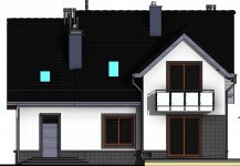 Elewacja projektu Domidea 52 w3 - 3 - wersja lustrzana
